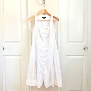 Banana Republic White Cotton Button Down Dress – Size 6